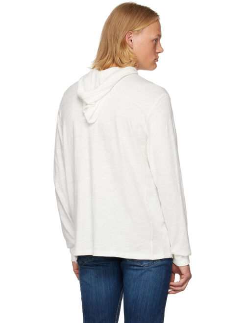 RAG & BONE White Classic Flame Hoodie