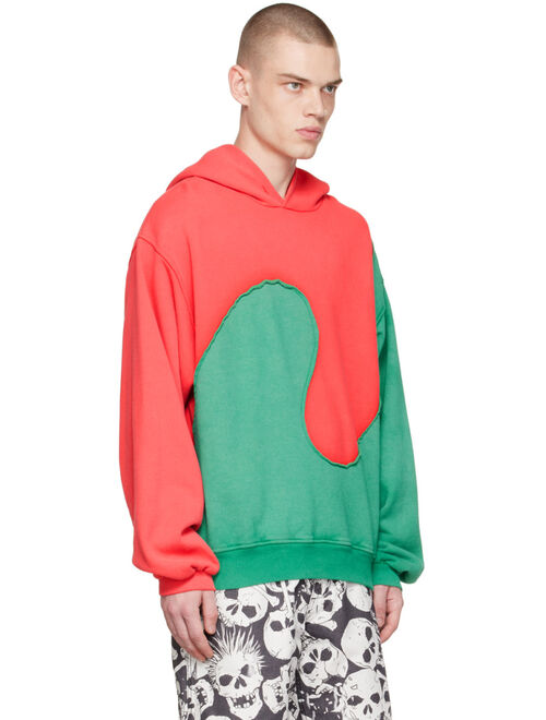 ERL Red & Green Swirl Hoodie