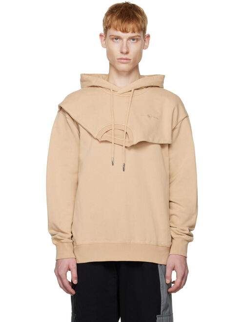 FENG CHEN WANG Khaki Paneled Hoodie