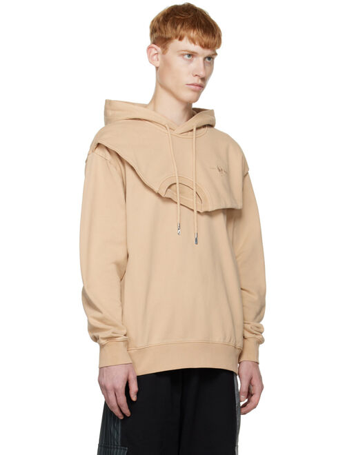 FENG CHEN WANG Khaki Paneled Hoodie