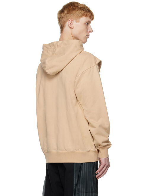 FENG CHEN WANG Khaki Paneled Hoodie