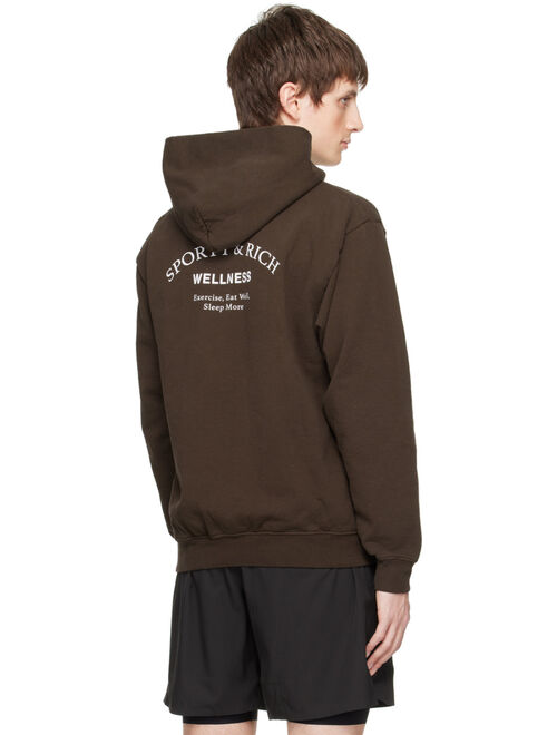 SPORTY & RICH Brown 'Wellness' Hoodie