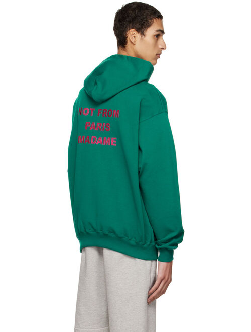 DROLE DE MONSIEUR Green 'Le Hoodie Classique' Hoodie