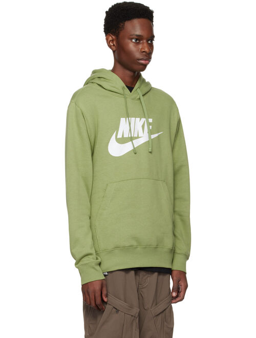 NIKE Green Drawstring Hoodie