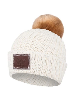 Love Your Melon Beanie for Men & Women, Pom Beanie, Winter Hats, Cool Beanies, 100% Cotton Made Knit Warm Thick Skully