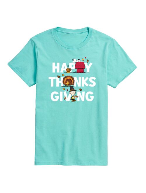 Licensed Character Men's Peanuts Happy Thanksgiving Tee