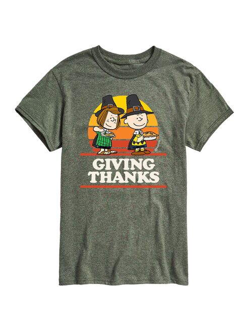 Licensed Character Men's Peanuts Giving Thanks Tee