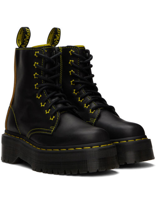 DR. MARTENS Black Jadon II Neon Star Boots