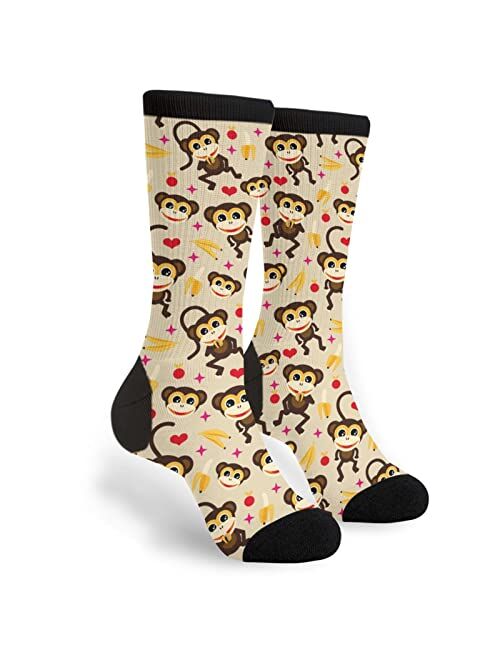 Yilad Funny Duck Crew Socks Dress Socks Casual Mid Calf Socks For Women Men