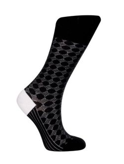 Women's Circles W-Cotton Dress Socks with Seamless Toe Design, Pack of 1