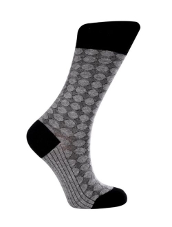 Women's Circles W-Cotton Dress Socks with Seamless Toe Design, Pack of 1