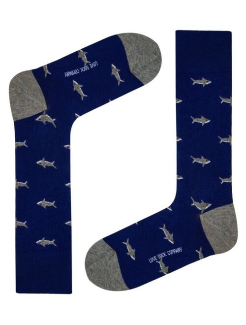 LOVE SOCK COMPANY Men's Shark Dress Socks