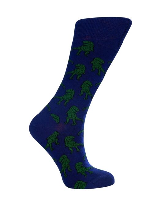 LOVE SOCK COMPANY Women's T-Rex W-Cotton Novelty Crew Socks with Seamless Toe Design, Pack of 1