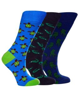 Women's Ancient Bundle W-Cotton Novelty Crew Socks with Seamless Toe Design, Pack of 3