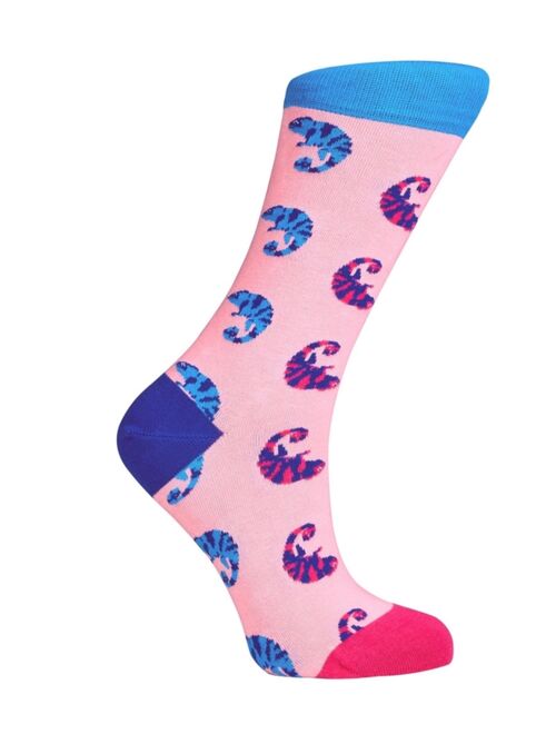 LOVE SOCK COMPANY Chameleon Organic Cotton Fun Colorful Novelty Crew Socks