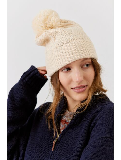 Urban Outfitters Demi Cable Knit Pom Beanie