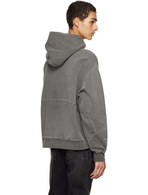 C2H4 Gray 'Filtered Reality' Cold-Dye Hoodie