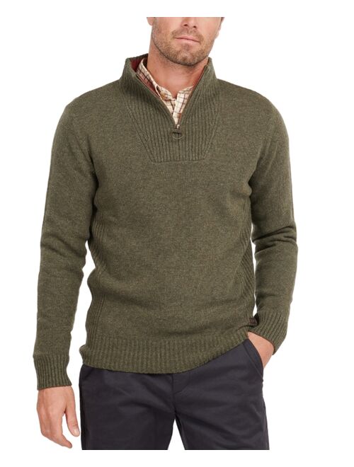 BARBOUR Men's Nelson Essential Wool Quarter Zip Sweater