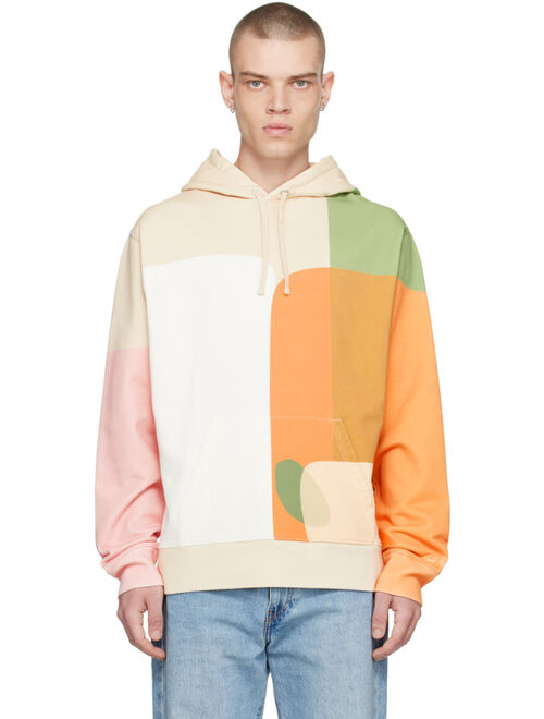 MAISON KITSUNE Multicolor All-Over Pastel Composition Hoodie