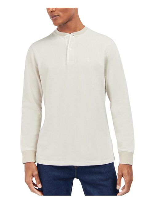 BARBOUR Men's Dodd Solid Brushed Pique Henley