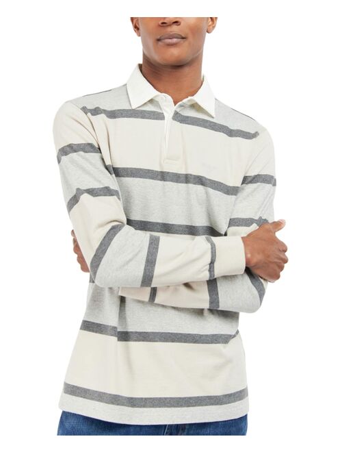 BARBOUR Men's Hawes Yarn-Dyed Stripe Long-Sleeve Rugby Shirt