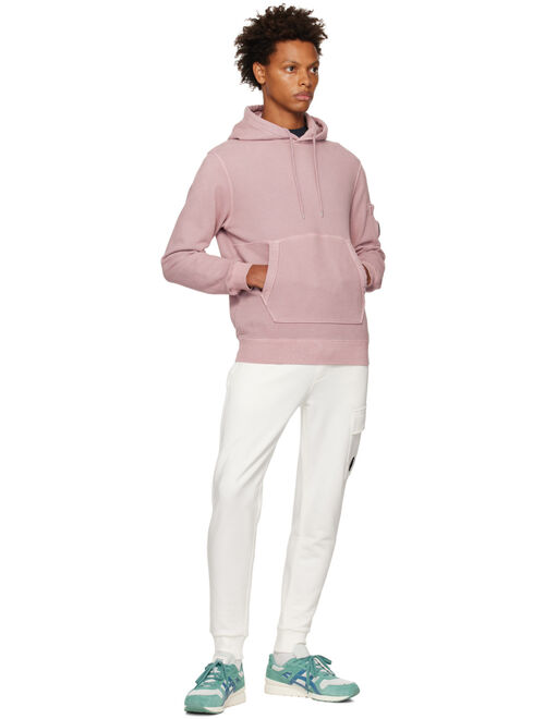 C.P. COMPANY Pink Brushed & Emerized Hoodie