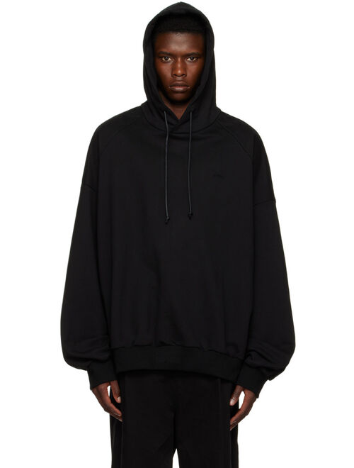 JUUN.J Black Graphic Overfit Hoodie