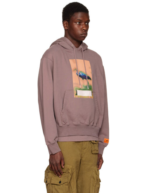 HERON PRESTON Purple Censored Hoodie