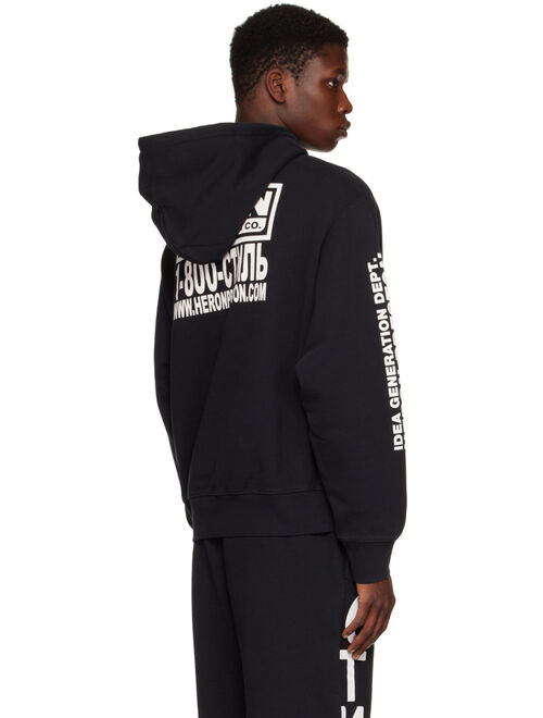 HERON PRESTON Black Real Estate Hoodie