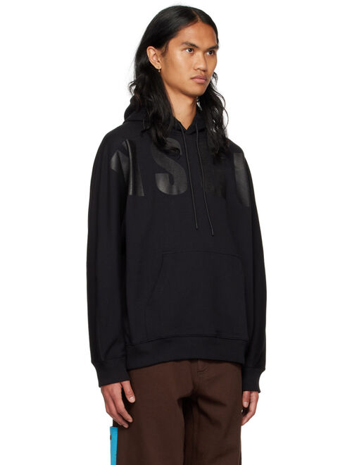 MSGM Black Printed Hoodie