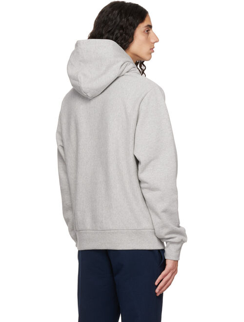 NOAH Gray Winged Foot Hoodie