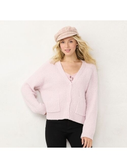 Women's LC Lauren Conrad Shaker Crop Cardigan