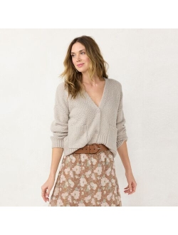 Women's LC Lauren Conrad Shaker Crop Cardigan