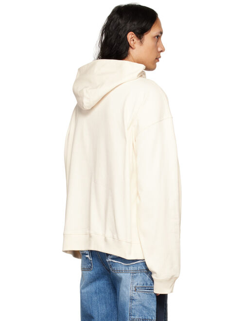 WE11DONE Off-White Bonded Hoodie