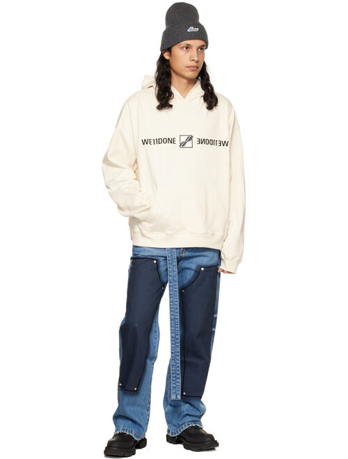 WE11DONE Off-White Bonded Hoodie