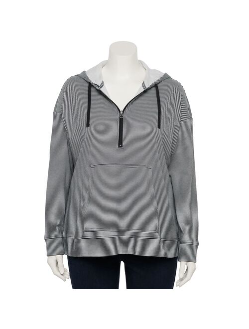 Plus Size Croft & Barrow Athleisure Zippered Hoodie