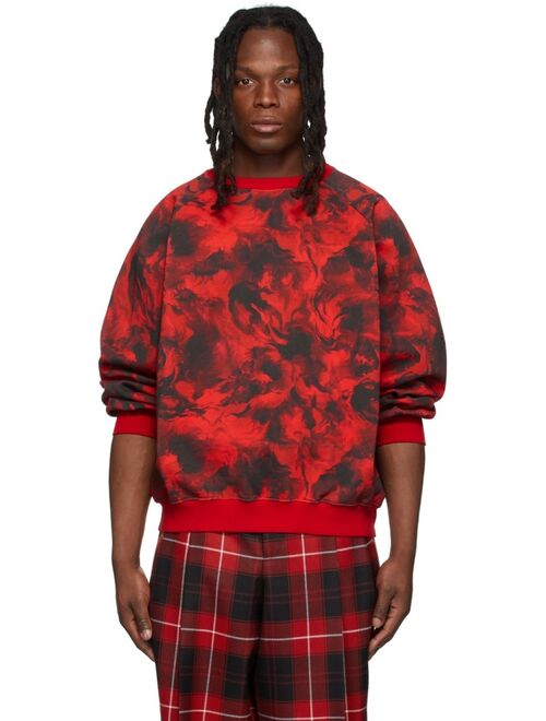 LU'U DAN SSENSE Exclusive Red Rose Burst Sweatshirt