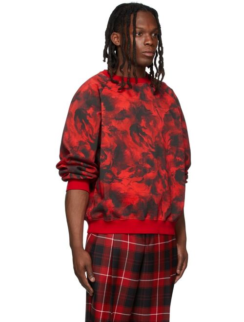 LU'U DAN SSENSE Exclusive Red Rose Burst Sweatshirt