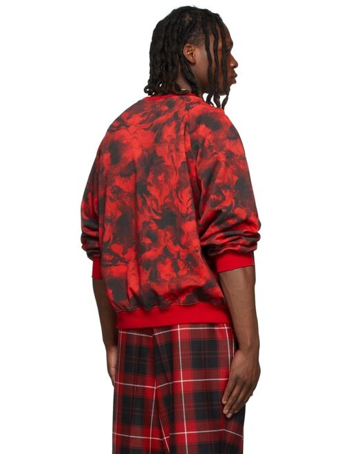 LU'U DAN SSENSE Exclusive Red Rose Burst Sweatshirt