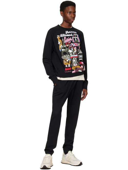 MAISON KITSUNE Black Bill Rebholz Edition 'Paris' Sweatshirt