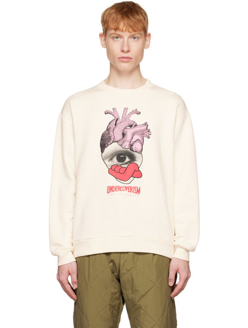 UNDERCOVERISM Off-White Heart Sweatshirt