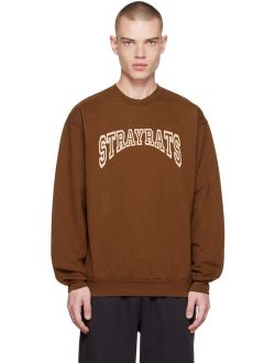 STRAY RATS Brown Arch Logo Sweatshirt