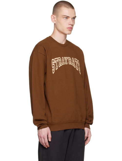 STRAY RATS Brown Arch Logo Sweatshirt