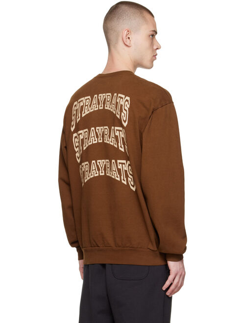 STRAY RATS Brown Arch Logo Sweatshirt