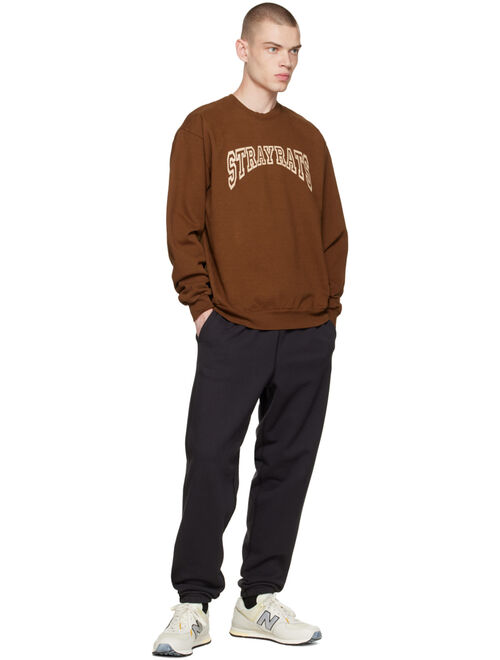 STRAY RATS Brown Arch Logo Sweatshirt