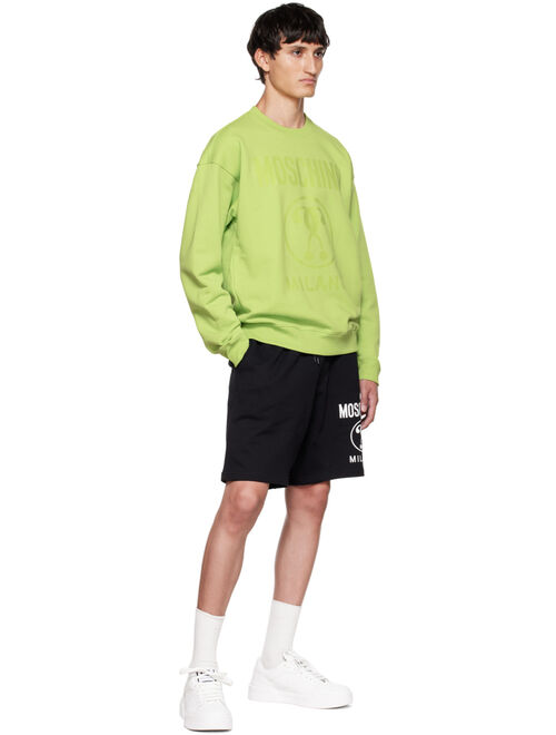 MOSCHINO Green Double Question Mark Sweatshirt