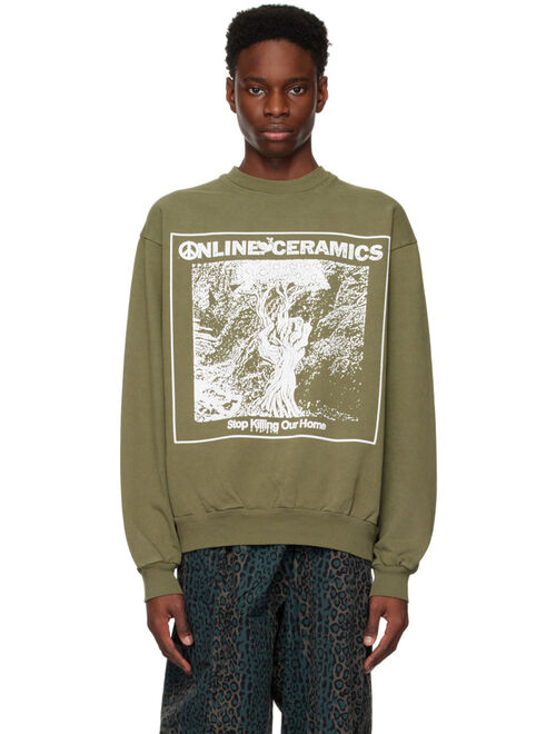 ONLINE CERAMICS Green 'Nature Equals Nurture' Sweatshirt