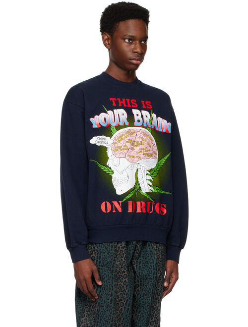 ONLINE CERAMICS Navy 'Higher Than Heaven' Sweatshirt