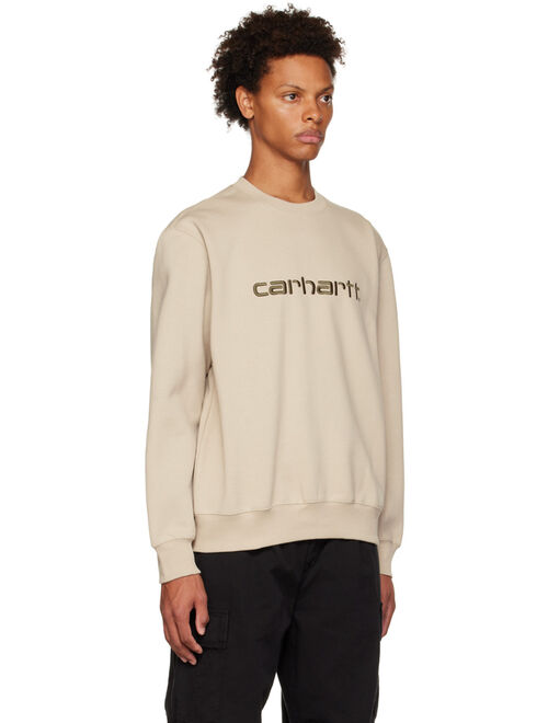 CARHARTT WORK IN PROGRESS Beige Embroidered Sweatshirt