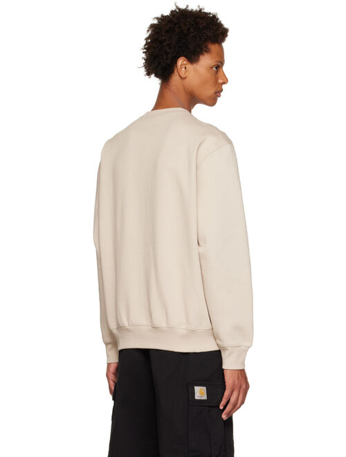 CARHARTT WORK IN PROGRESS Beige Embroidered Sweatshirt